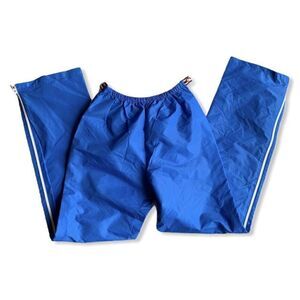 VTG K-Way Mens Pants Blue Sailing Full Zip Sides Sz 4 (Mens Small)